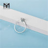 Кольцо Messi Gems с классическим круглым муассанитовым бриллиантом вечности из стерлингового серебра 925 пробы