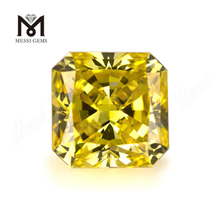 Искусственные желтые бриллианты 1,04 карата фантазийной огранки ярко-желтого цвета