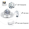 Кольца с бриллиантами из муассанита, набор из шести когтей, ювелирное кольцо из 18-каратного белого золота для мужчин и женщин, обручальное, свадебное