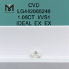 1,06 карата I VS1 Круглый бриллиант, выращенный в лаборатории CVD