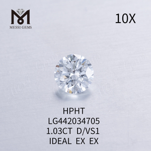 1,03 карата D VS1 IDEAL EX EX Круглые искусственные бриллианты