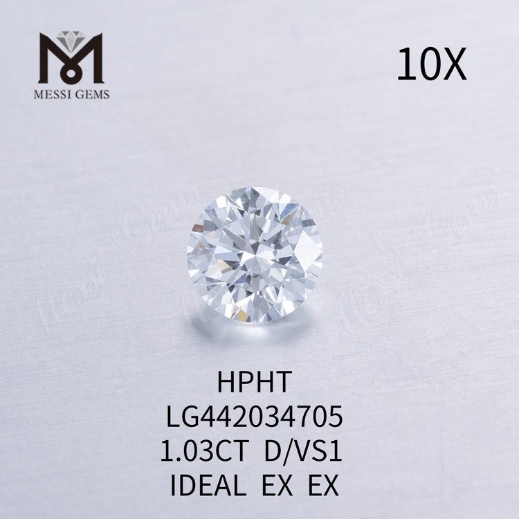 1,03 карата D VS1 IDEAL EX EX Круглые искусственные бриллианты