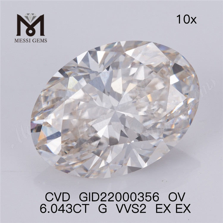 6.043ct G vvs лабораторный бриллиант на россыпи оптовая цена овальной формы крупнейший синтетический бриллиант IGI