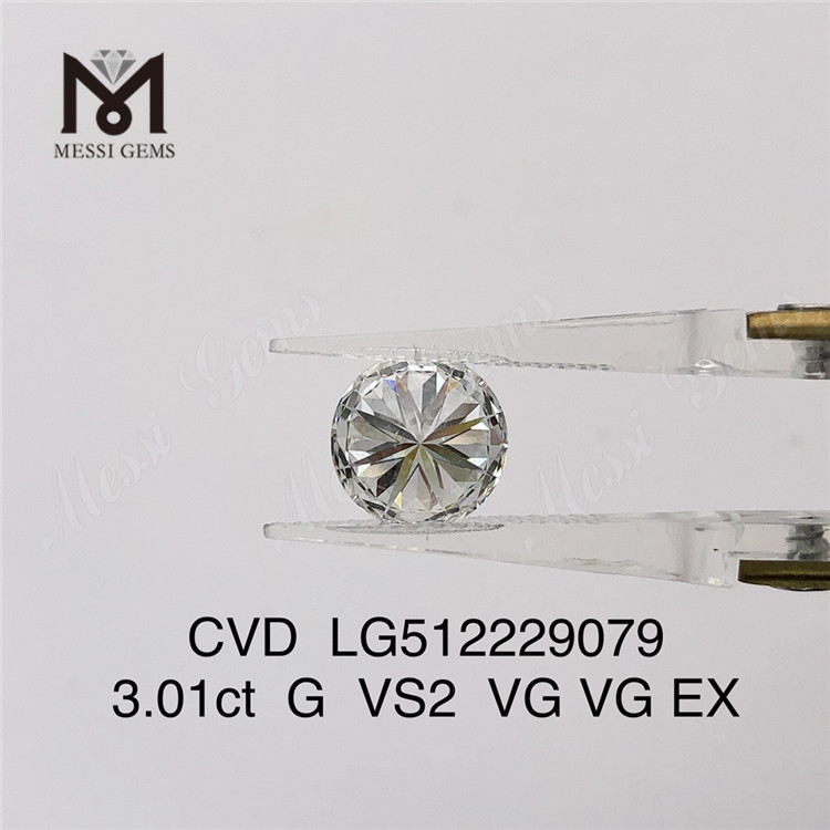  3.01CT G cvd алмаз оптом по сравнению с искусственными бриллиантами по оптовой цене
