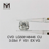 3.03CT F подушка cvd лабораторный алмаз свободные искусственные бриллианты в продаже