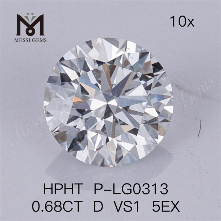 Лабораторный бриллиант HPHT 0,68 карат D VS1 5EX Выращенные в лаборатории бриллианты