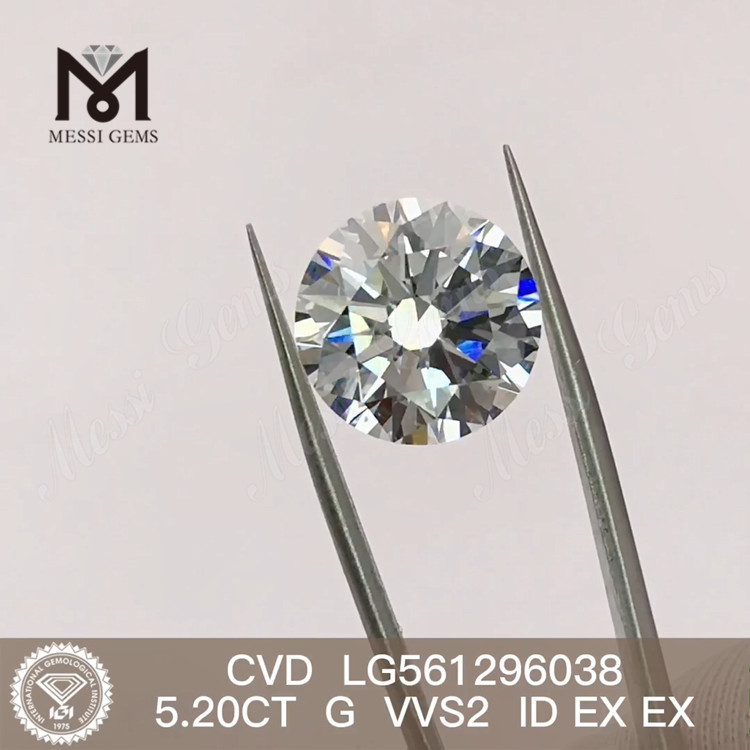 5.20CT G VVS2 ID EX EX Выращенный в лаборатории бриллиант CVD LG561296038 