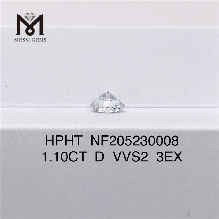 Оптовая продажа 1,10 карат D VVS2 круглой бриллиантовой огранки HPHT 3EX, синтетический бриллиант, выращенный в лаборатории