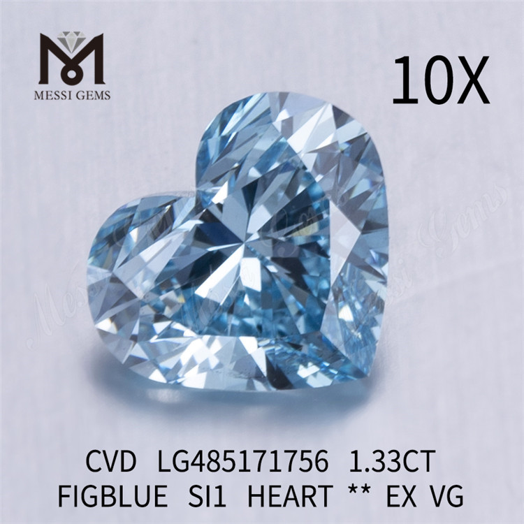 1,33 карата FIGBLUE SI1 HEART поставщики выращенных в лаборатории бриллиантов CVD LG485171756