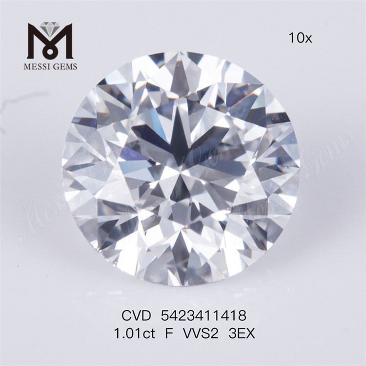 1.01ct Lab Grown Diamond Price F VVS2 3EX Выращенные в лаборатории россыпные бриллианты для продажи