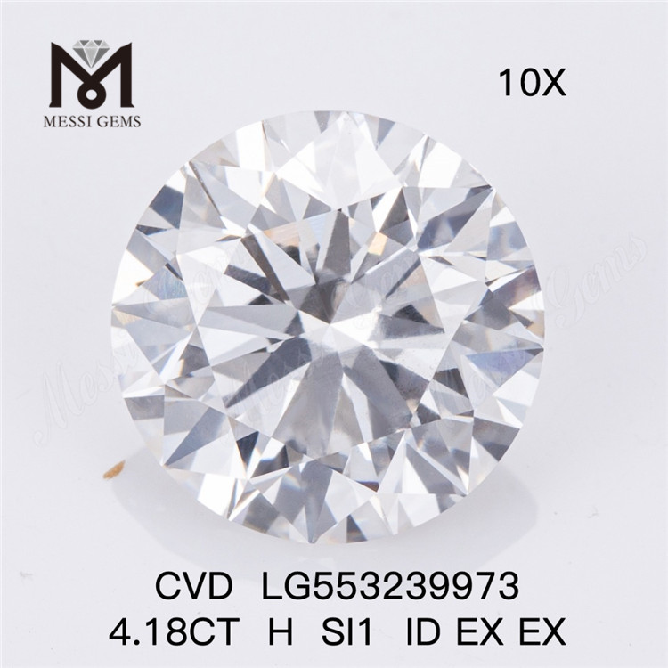 Лабораторные бриллианты SI1 ID EX EX выращенные в лаборатории бриллианты 4,18 карат цвета оптовая цена