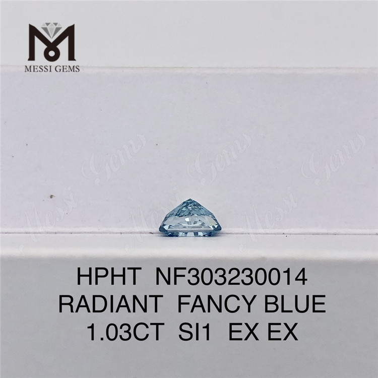1,03 карата SI1 RADIANT FANCY BLUE 1 карат выращенный в лаборатории бриллиант HPHT NF303230014