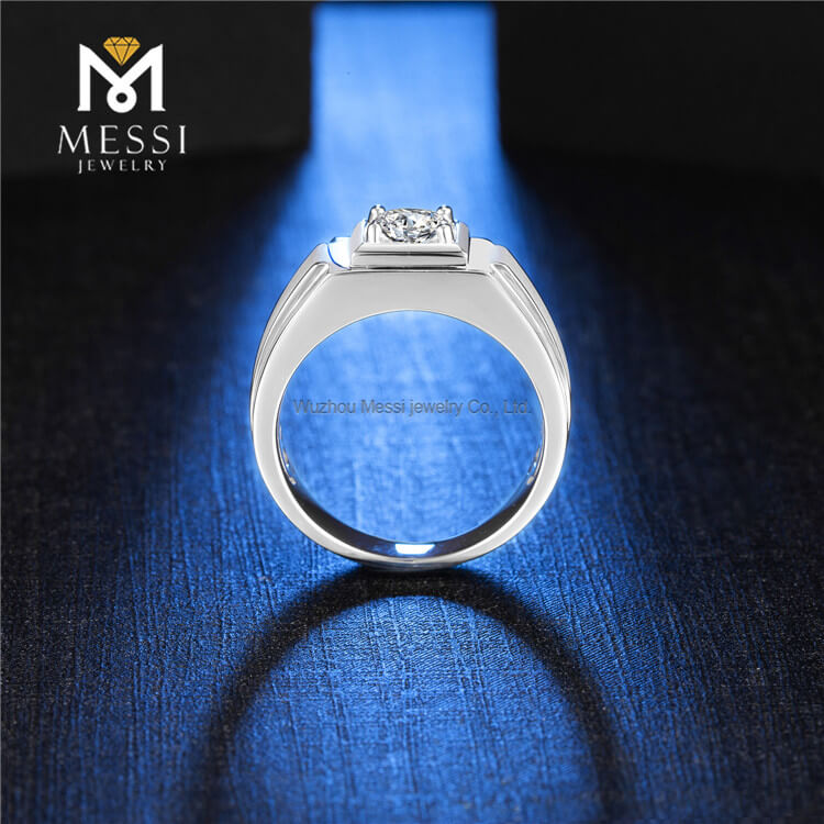 Новый дизайн ювелирных изделий из стерлингового серебра 925 пробы DEF Муассанит Мужские кольца для мужчин