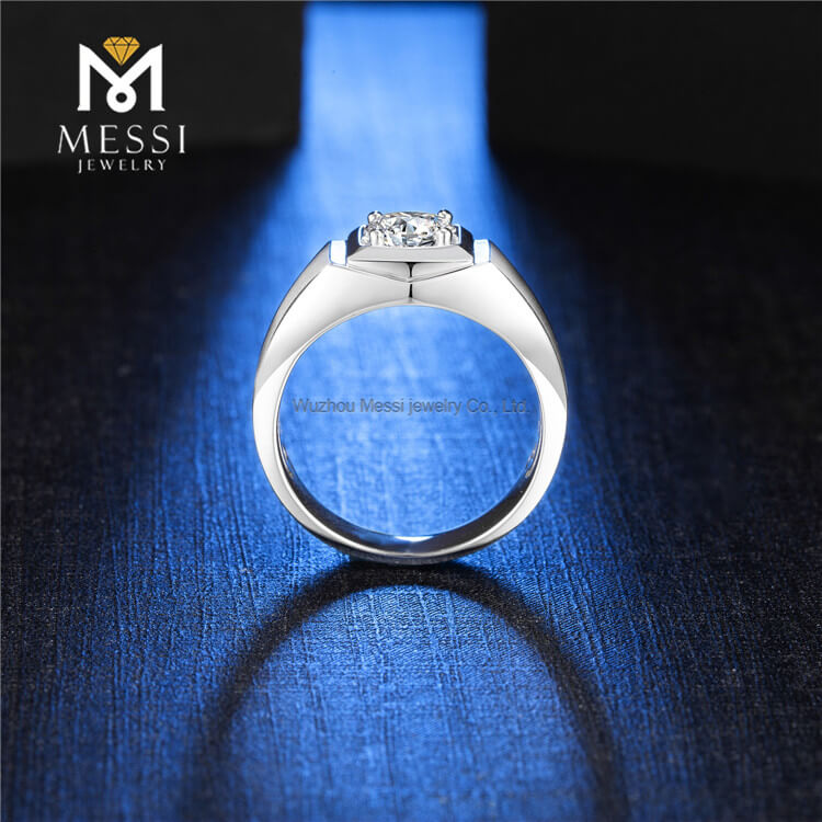 оптовая цена кольцо из стерлингового серебра 925 пробы муассанит серебряные украшения мужские кольца для мужчин
