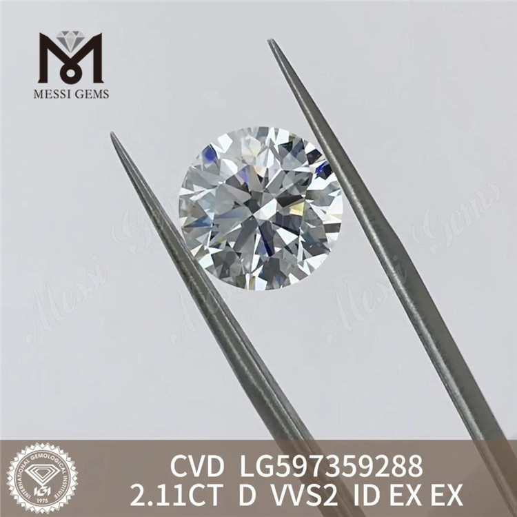 2.11CT D VVS2 IDEAL Выращенный в лаборатории бриллиант Cvd LG597359288 