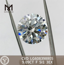 9.09CT F SI1 3EX Алмаз, выращенный в лаборатории CVD, Китай, сертифицированное совершенство IGI丨Messigems LG608398805