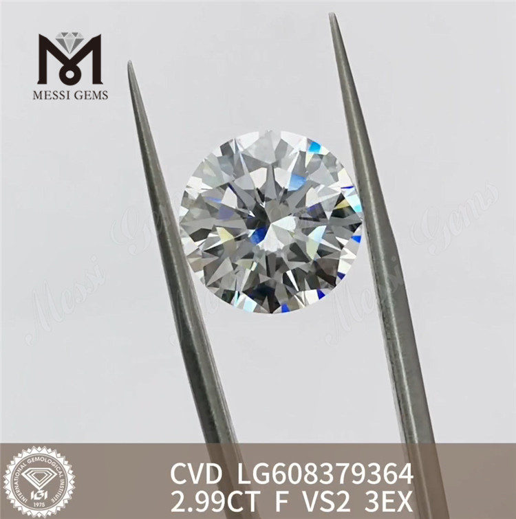 2.99CT F VS2 3EX 3-каратные камни CVD для создания ювелирных изделий на заказ 丨Messigems LG608379364