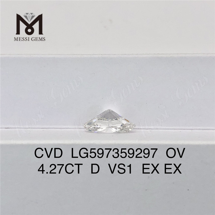 Высококачественные бриллианты OV CVD 4,27 карата D VS1 EX EX для оптовых покупателей CVD LG597359297丨Messigems