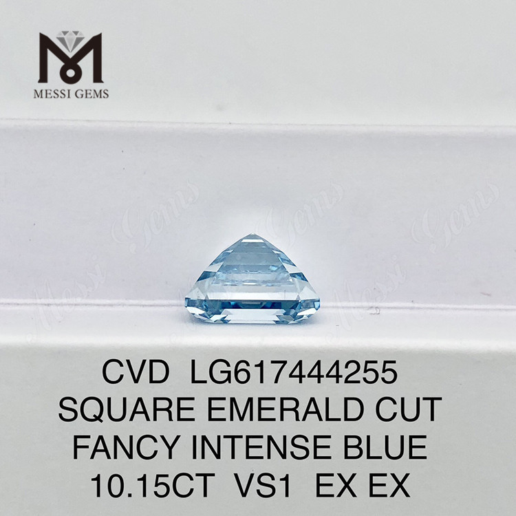 Стоимость искусственных бриллиантов VS1 FANCY INTENSE BLUE SQUARE EMERALD 丨Messigems CVD LG617444255