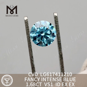 Продажа синтетических бриллиантов 2.01CT VS1 FANCY INTENSE BLUE丨Messigems CVD LG617411211