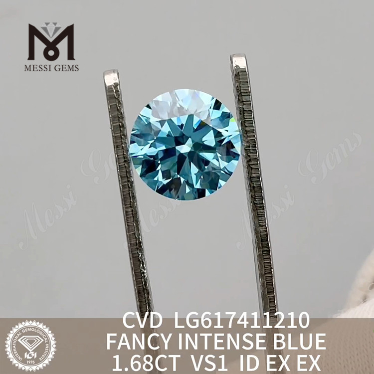 Продажа синтетических бриллиантов 2.01CT VS1 FANCY INTENSE BLUE丨Messigems CVD LG617411211