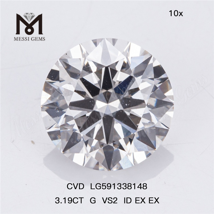 3.19CT G VS2 ID EX EX Создайте свой шедевр с помощью лабораторных бриллиантов CVD LG591338148丨Messigems