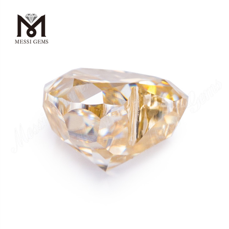 9 * 9 мм Сердце рыхлый муассанитовый бриллиант M-желтый производитель муассанитового камня