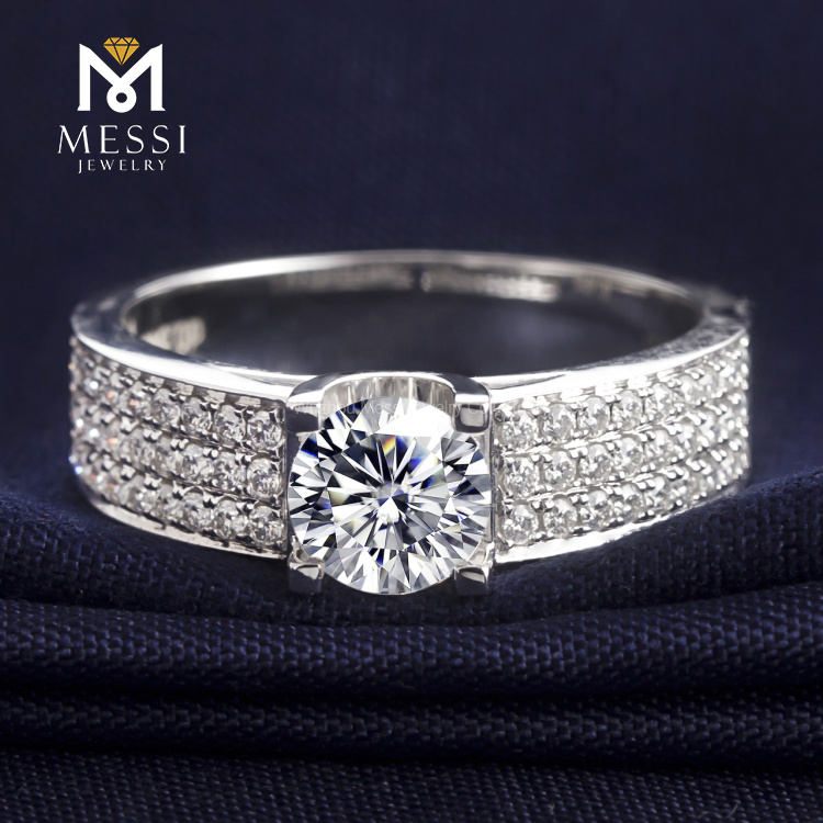 Моисанитное кольцо моды 18k