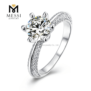 Рождественский подарок пасьянс муассанит женское кольцо ювелирные изделия 14k позолота 925 серебряные кольца