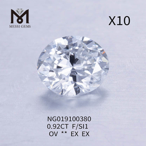 0,92 карат F OVAL драгоценный камень россыпью синтетический бриллиант SI1 