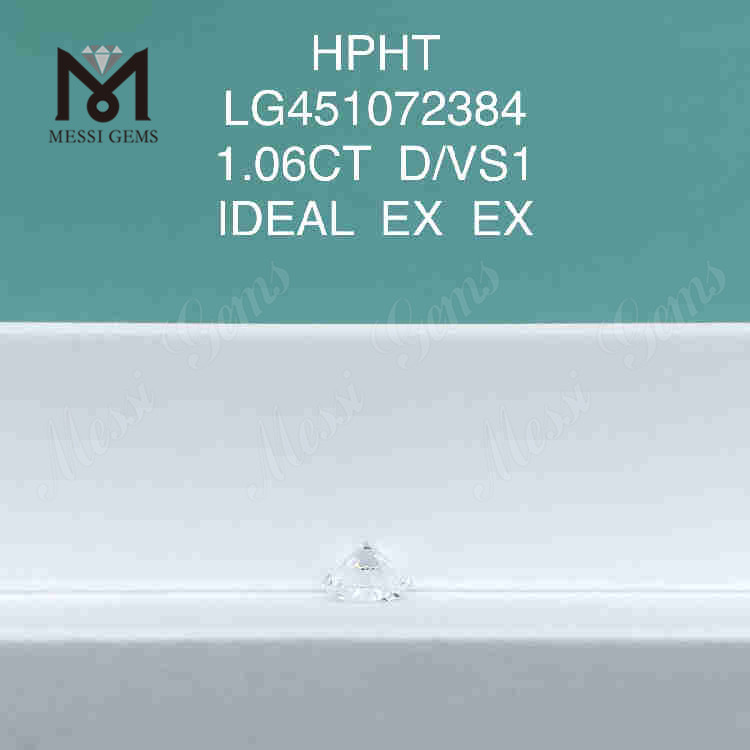 Искусственный бриллиант D 1,06 карата VS RD выращенный в лаборатории бриллиант HPHT