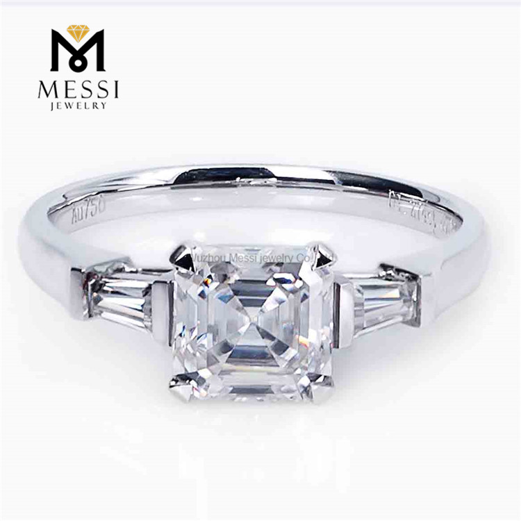 Pricess 4 зубца, закрепляющие кольца с муассанитом, обручальное кольцо 18 карат для женщин