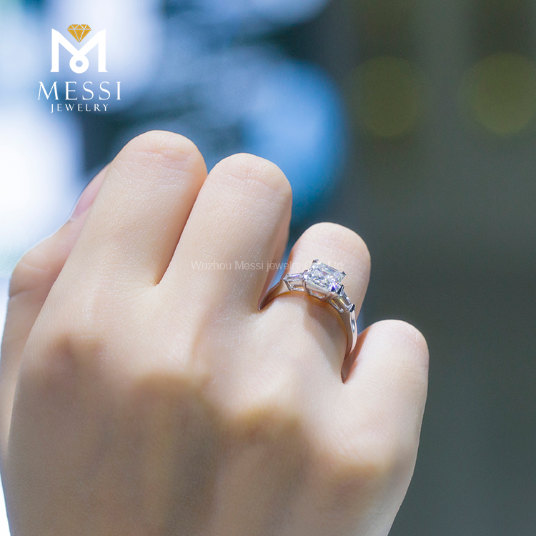 4-каратное 18-каратное настоящее золото обручальные кольца золотое кольцо с муассанитом для женщин