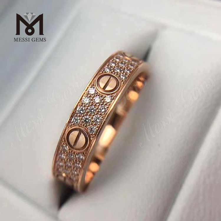 Кольцо из розового золота с муассанитом из белого золота 0,272 карата для мужчин