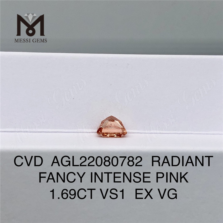 1.69CT FANCY INTENSE PINK VS1 EX VG RADIANT лабораторный бриллиант CVD AGL22080782