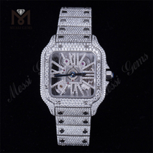 Индивидуальный дизайн Мужчины Женщина Роскошный ручной набор Iced Out Diamond Moissanite Watch 