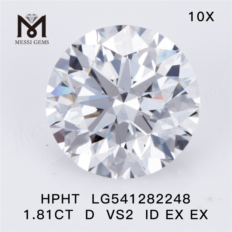 1,81 карат D VS2 IDEAL Круглые бриллианты, выращенные в лаборатории, цена от производителя