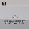 Лучший лабораторный бриллиант россыпью 1,16 карата F VS1 OVAL Лабораторно выращенные бриллианты CVD