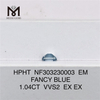 1.04CT FANCY BLUE VVS2 EX EX EM оптовая продажа лабораторных бриллиантов HPHT NF303230003