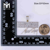 изготовленный на заказ хип-хоп большой размер серебряный позолоченный муассанит модное ожерелье рэппер кулон ювелирные изделия