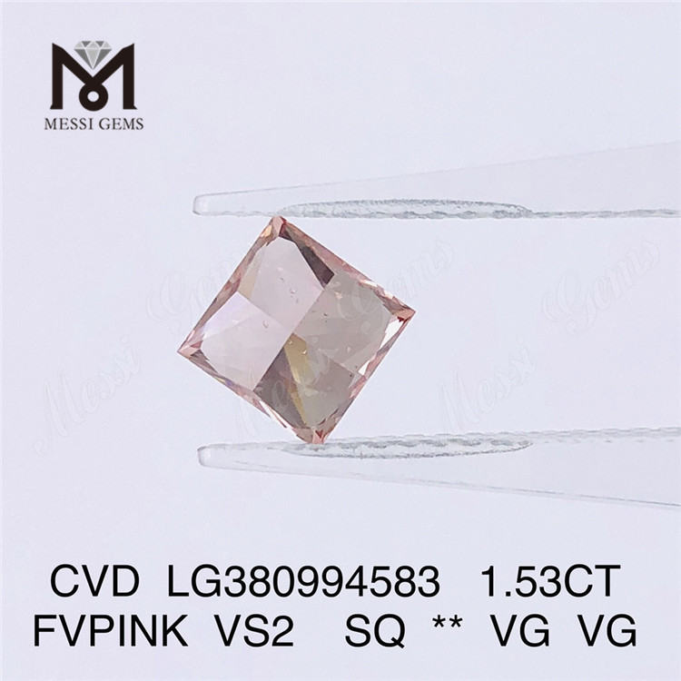 Лабораторный бриллиант FVPINK VS2 SQ 1,53 карата оптом CVD LG380994583