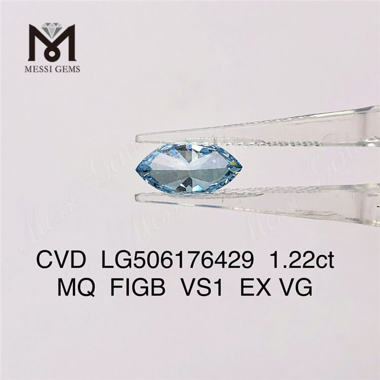 Синий синтетический бриллиант 1,22 карата Лабораторный бриллиант VS1 IGI