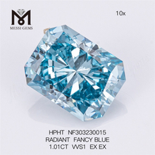 1.01CT VVS1 RADIANT FANCY BLUE выращенный в лаборатории бриллиант HPHT NF303230015