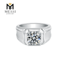 Серебряные кольца с покрытием из белого золота 14 карат 18 карат 9 мм 3-каратное кольцо с муассанитом для мужчин