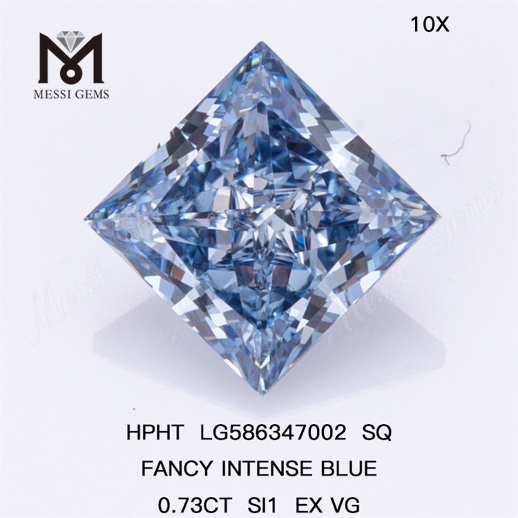 0,73 карата SI1 EX VG SQ HPHT фантазийный насыщенный синий HPHT бриллиант LG586347002