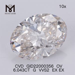 Бриллианты CVD 6,043 карата G VVS2 EX EX 6 карат оптом OV Sparkle GID22000356丨Messigems