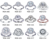 Обручальное кольцо из белого золота 18 карат, обручальное кольцо с ореолом для женщин, ювелирные изделия