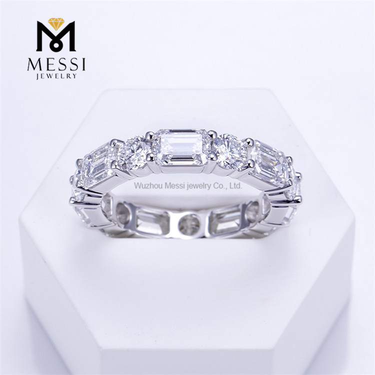 Обручальные кольца PT950 с культивированными бриллиантами весом 6,2 г. Этическая красота на всю жизнь.