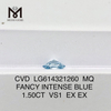 Выращенные человеком бриллианты весом 1,50 карата MQ VS1 FANCY INTENSE BLUE丨Messigems CVD LG614321260 